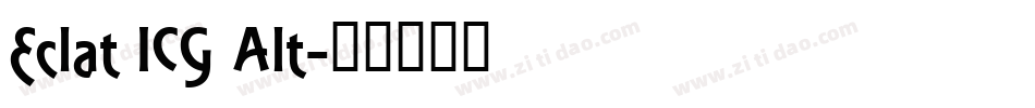 Eclat ICG Alt字体转换
